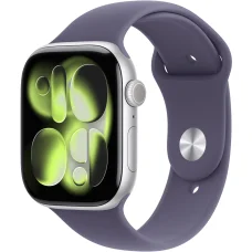 Apple Watch Series 11 GPS, 42mm Silver Aluminum Case with Purple Fog Sport Band - S/M